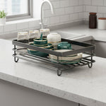 Foldable Stainless Steel Dish Rack with Space-Saving Design for Modern Kitchens