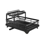 Foldable Stainless Steel Dish Rack with Space-Saving Design for Modern Kitchens