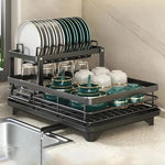 Foldable Stainless Steel Dish Rack with Space-Saving Design for Modern Kitchens