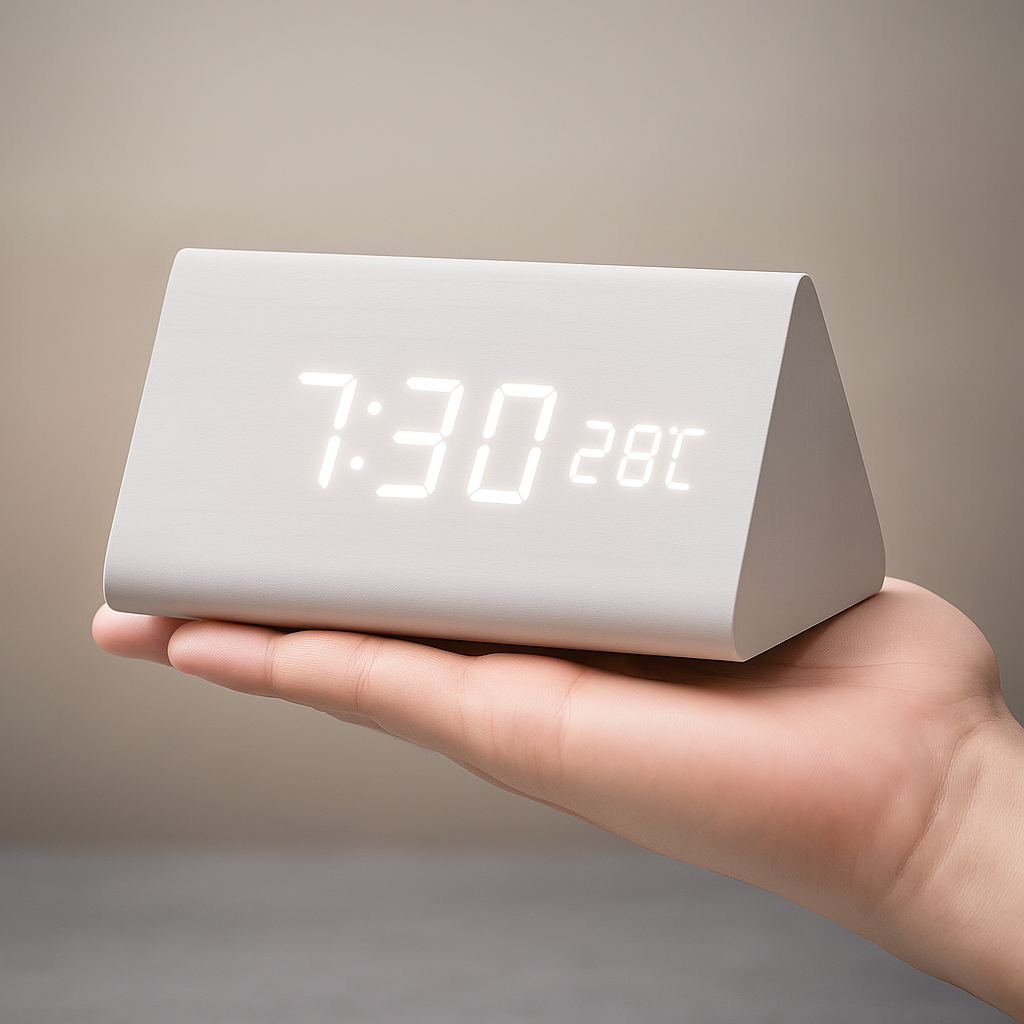 Modern Wooden Digital LED Alarm Clock