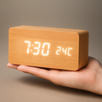 Modern Wooden Digital LED Alarm Clock