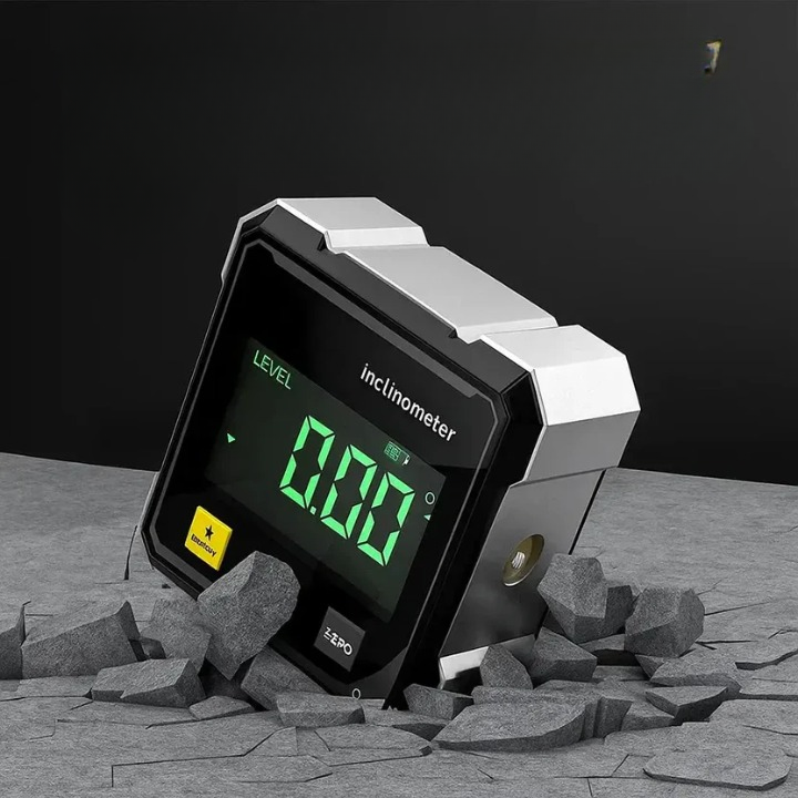 Laser Digital Angle Measuring Tool — ±0.2° Accuracy, 4-Sided Magnetic Base