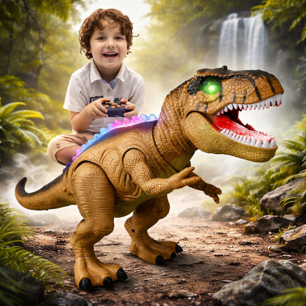 Remote Control Walking Dinosaur Toy with LED Lights