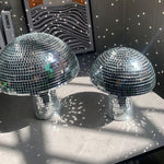 Retro LED Disco Mushroom Lamp with Glitter Effect for Patio