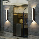 Modern Waterproof Black LED Outdoor Wall Light for Patios