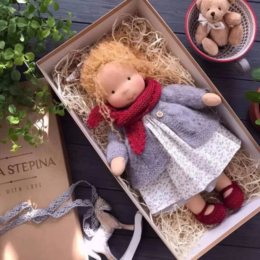 Waldorf-Style Soft Fabric Doll Toy - Ideal Gift for Kids