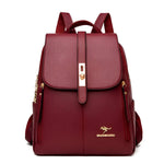 Luxurious and High-Quality Leather Women's Backpack Handbag