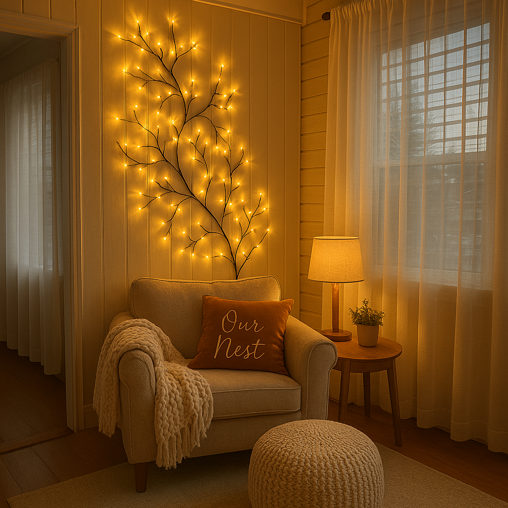 Warm White LED Branch Wall Lamp