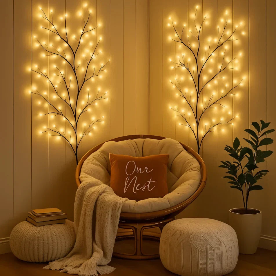 Warm White LED Branch Wall Lamp