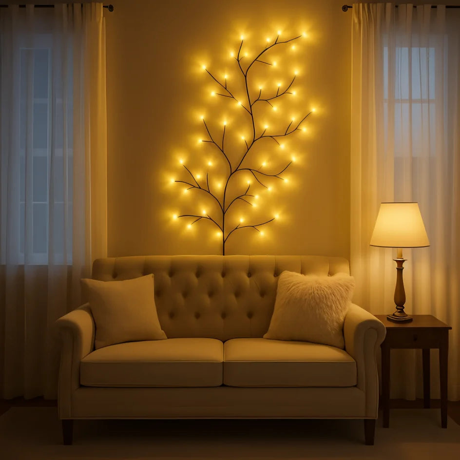Warm White LED Branch Wall Lamp