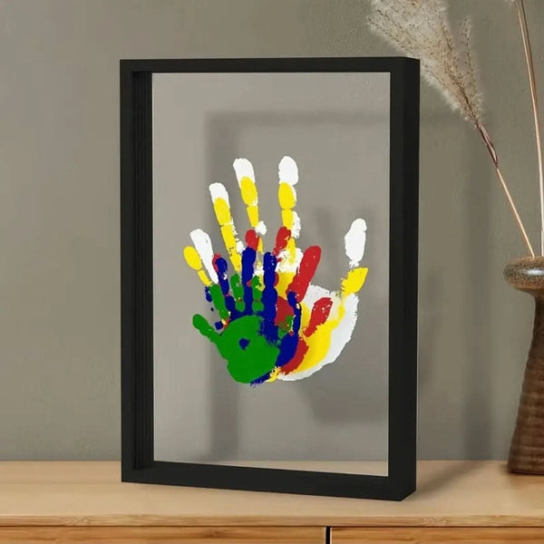 Wooden Baby Memory Frame with Clay for Hand & Footprints
