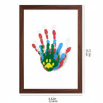 Wooden Baby Memory Frame with Clay for Hand & Footprints