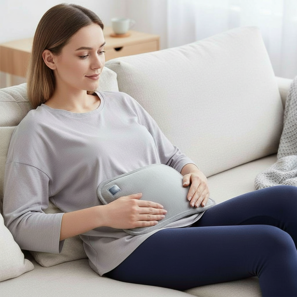 Portable Graphene Heating Pad | USB Rechargeable | 3 Temperature Levels | Ergonomic Hand & Belly Warmer | Features Intelligent Auto Shut-Off