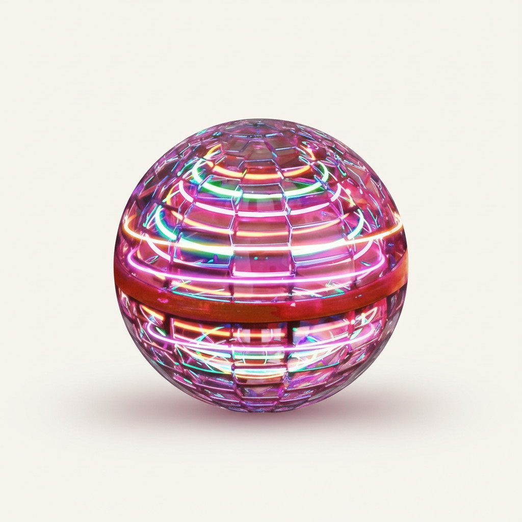 Original Flying Orb Ball | Aerodynamic Flight Spinner with LED Effects | 360° Rotation & Boomerang Function | Shock-Resistant Housing & USB Fast Charging