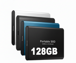 128GB External SSD | USB 3.1 & USB-C High-Speed | NVMe M.2 Technology | Shockproof Aluminum Alloy Case | Plug & Play for PC, Mac & Mobile