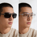 Polarized Photochromic Sunglasses | UV400 Protection | Automatic Light Adjustment (Day & Night) | Intelligent Glare Reduction for Drivers & Outdoor Use