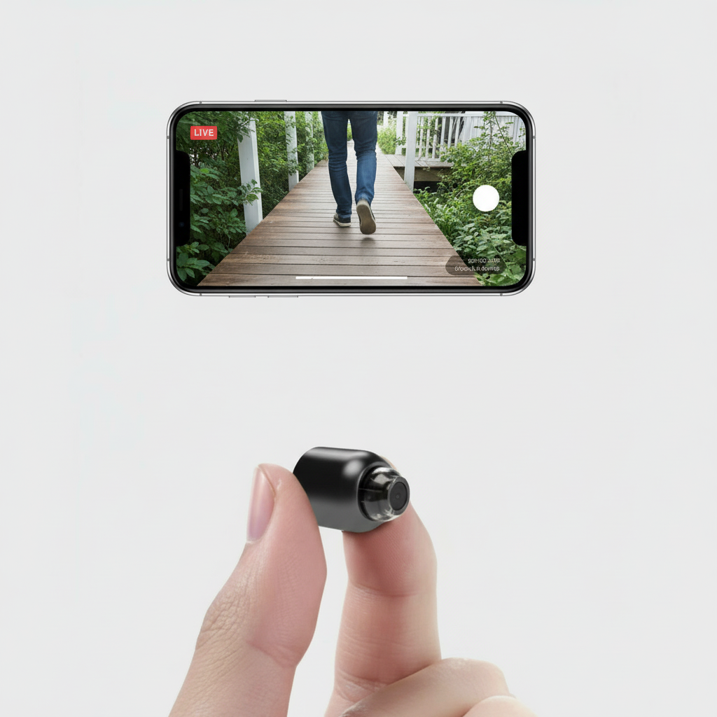Ultra-Compact WiFi IP Camera | 1080p Full HD | 120° Wide-Angle Lens | Infrared Night Vision & Motion Sensor | 2-Way Audio | Worldwide Remote Access