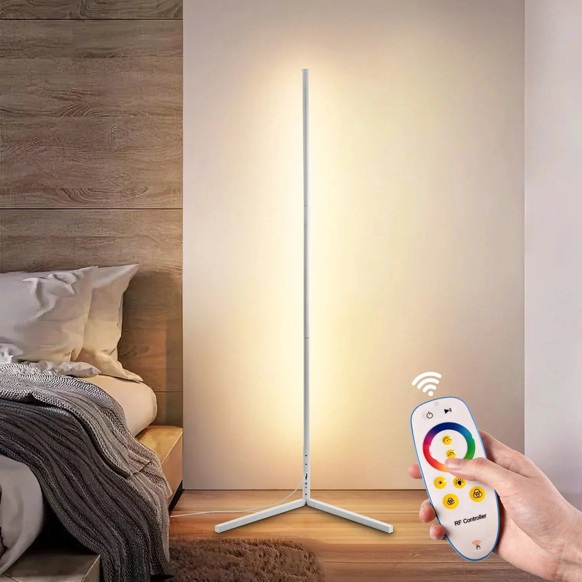 Ambient Corner Light for Your Home – Dimmable LED Floor Lamp with Remote Control