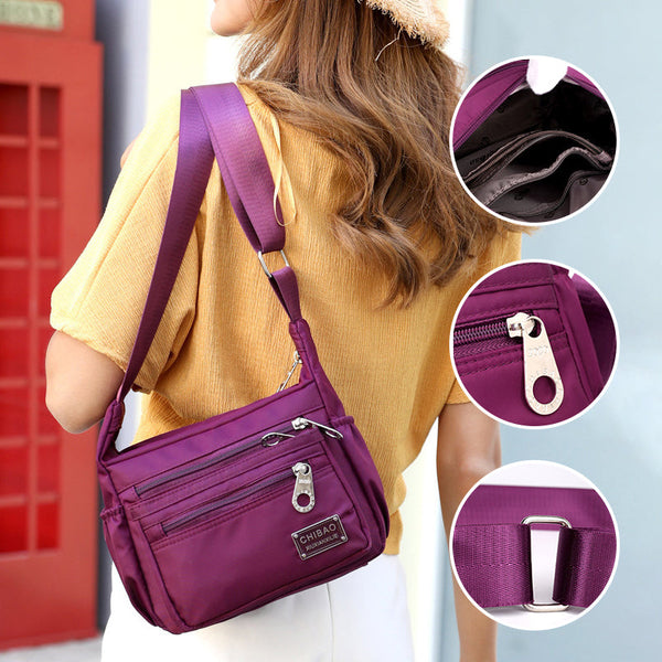 Women's Water-Repellent Nylon Crossbody Bag | Versatile Shoulder Bag with Multiple Compartments