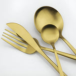 Minimalist Stainless Steel Flatware Set for Dining