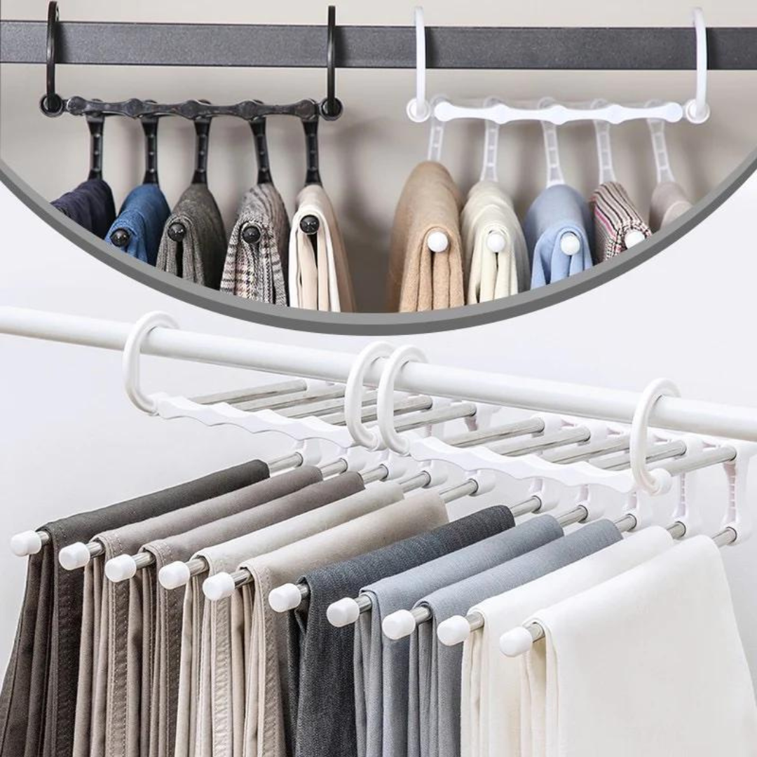 Space-Saving 5-in-1 Foldable Hanger | Versatile Hangers for Closet and Travel