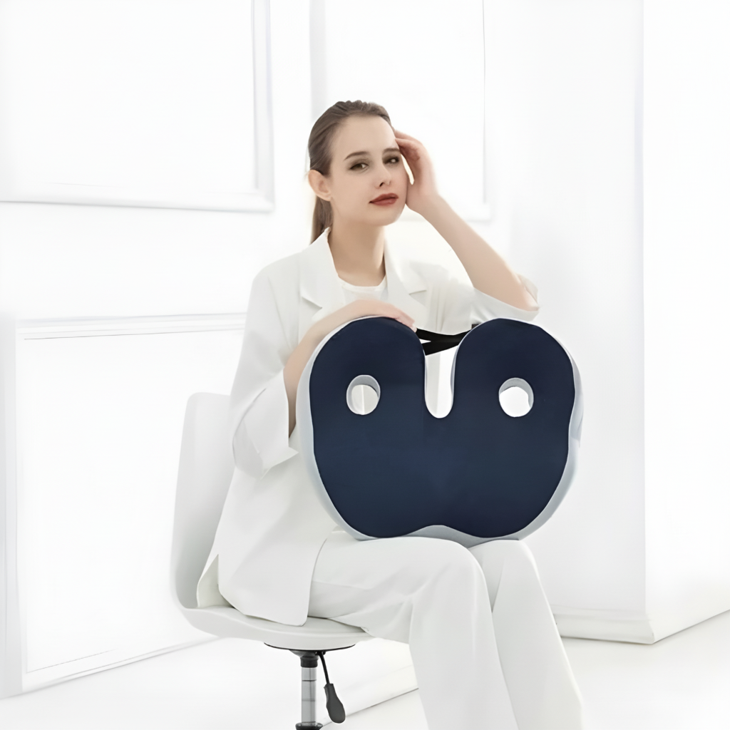 Memory Foam Seat Cushion for Sit Bone Support - Ideal for Office and Car Use