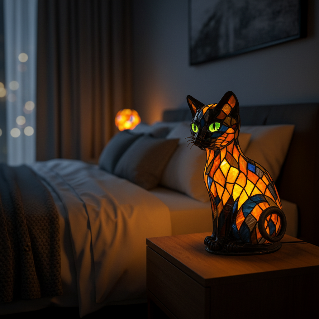 Playful LED Cat Night Light with Gentle Ambient Glow