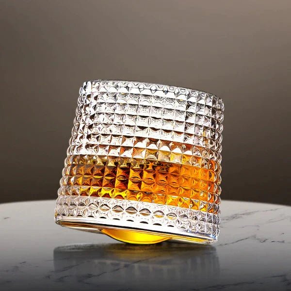 Rotating Whiskey Glasses for a Touch of Refinement