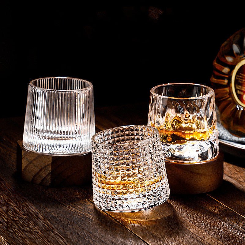 Rotating Whiskey Glasses for a Touch of Refinement