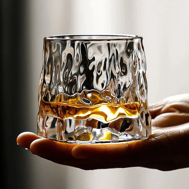 Rotating Whiskey Glasses for a Touch of Refinement