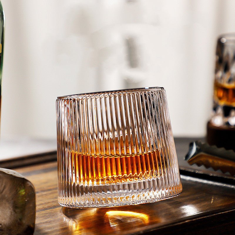 Rotating Whiskey Glasses for a Touch of Refinement