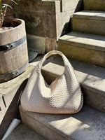 Multi-Purpose Woven Leather Hobo Bag – Lightweight and Ideal for Daily Use