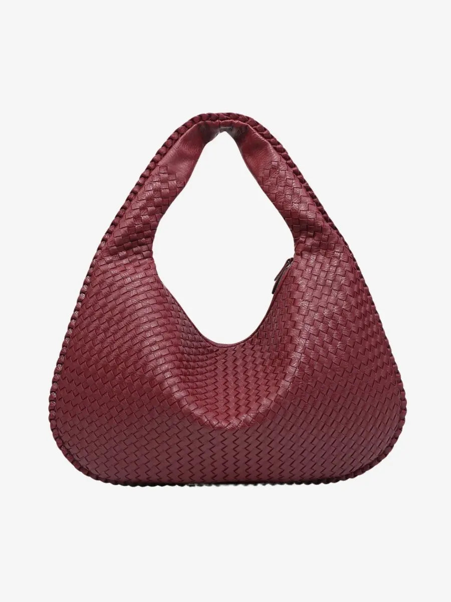 Multi-Purpose Woven Leather Hobo Bag – Lightweight and Ideal for Daily Use