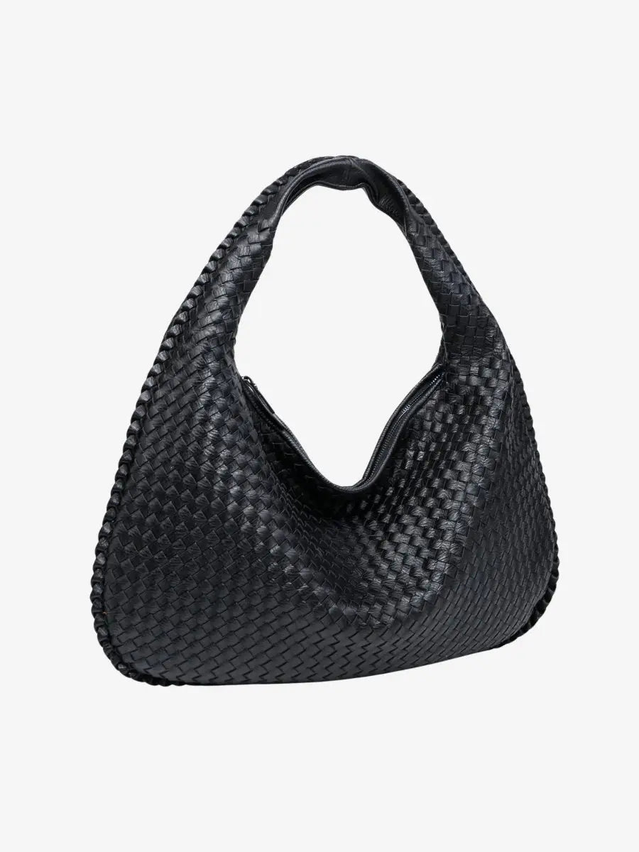 Multi-Purpose Woven Leather Hobo Bag – Lightweight and Ideal for Daily Use