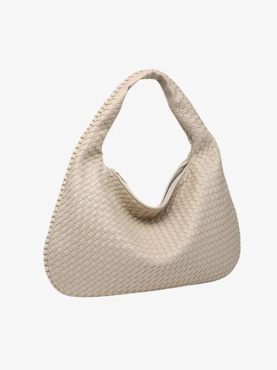 Multi-Purpose Woven Leather Hobo Bag – Lightweight and Ideal for Daily Use