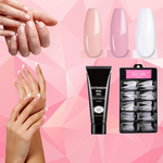 Nail Extension Kit with Gel and Tips | DIY Set for Natural, Long-Lasting Results