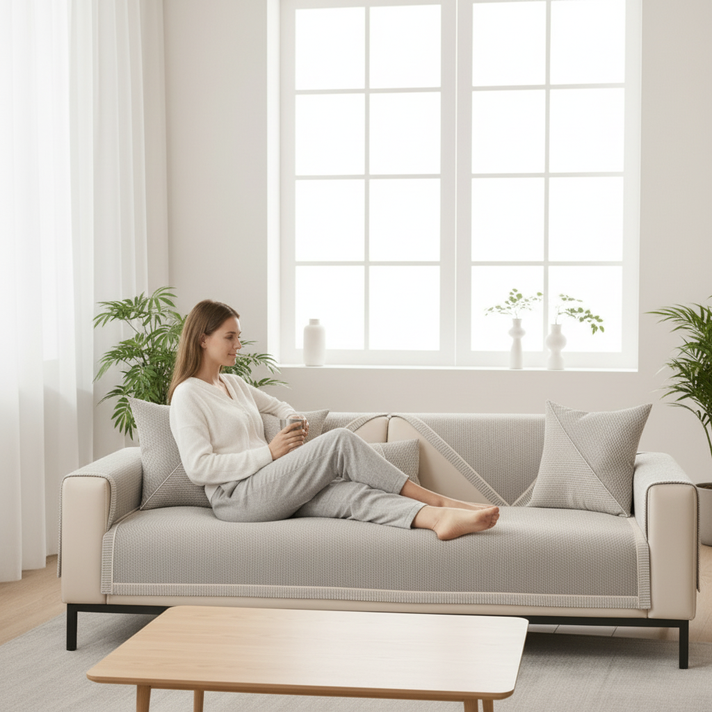 Non-slip Cotton-Linen Sofa Cover for All Seasons