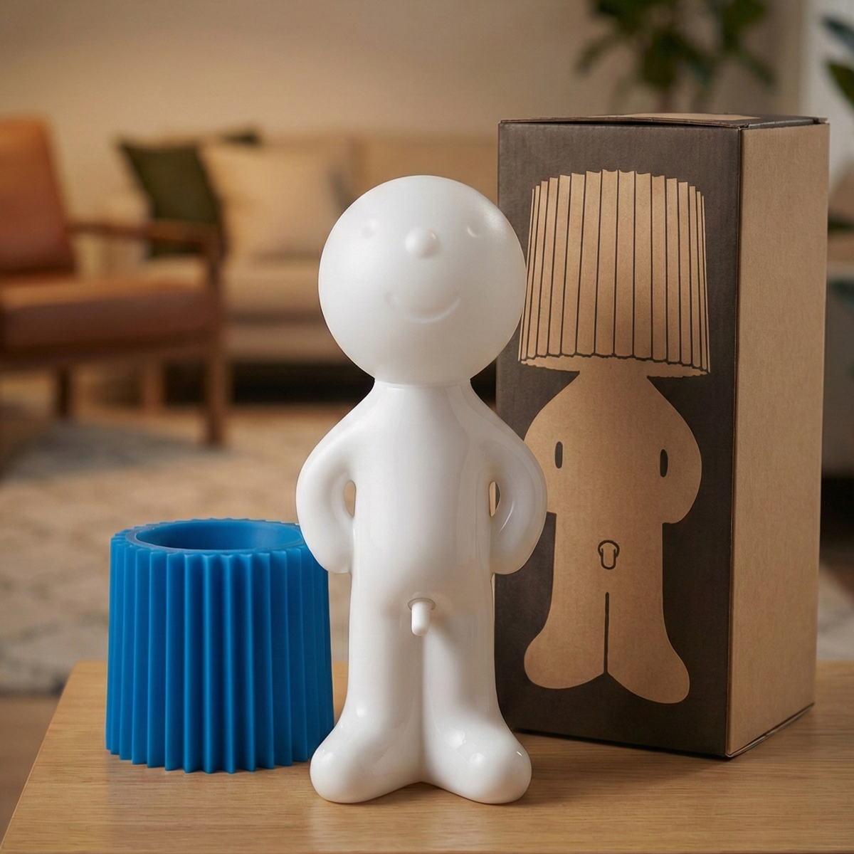 Humorous Battery-Powered Table Lamp with Dimmer | Wireless