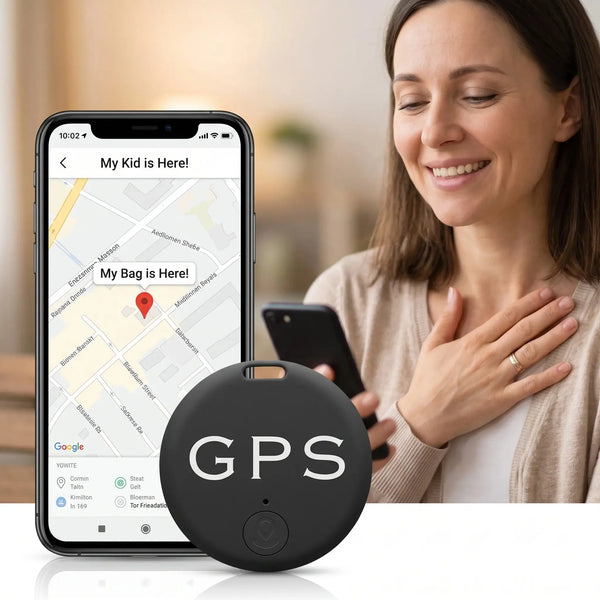 Compact GPS Tracker & Key Locator – Bluetooth Tracking via App for Keys, Luggage, and Bags