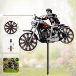 Garden Wind Spinner Featuring Skeleton Rider for Motorcycles