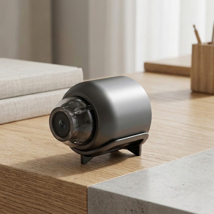 Compact 1080p HD Surveillance Camera - Wi-Fi & 4G Connectivity, App Control, Night Vision, and Motion Alarm