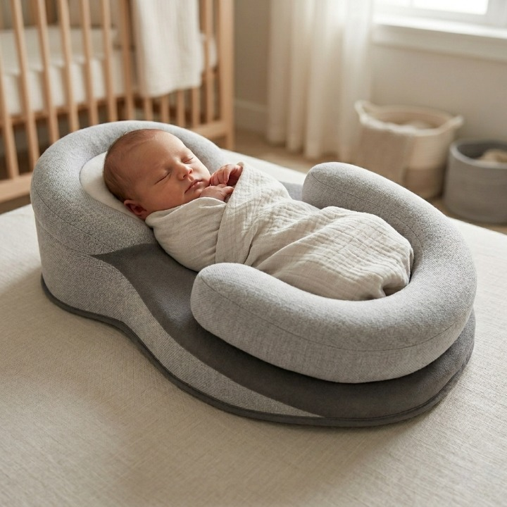 Ergonomic Baby Positioning Pillow for Safe Sleep from Day One