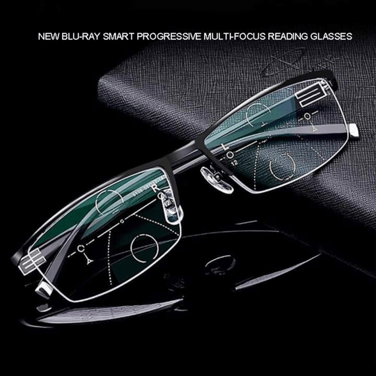 Progressive Intelligent Glasses | Multi-Focal Technology | Black