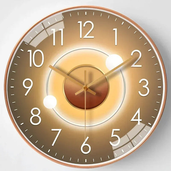 20 cm Silent Wall Clock with Classic Design in Plastic and Glass – Elegant and Easy to Read for Any Room