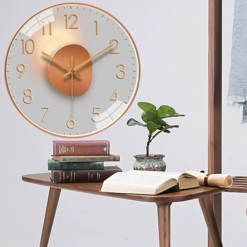 20 cm Silent Wall Clock with Classic Design in Plastic and Glass – Elegant and Easy to Read for Any Room