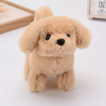 Interactive Brown and White Robotic Puppy Toy