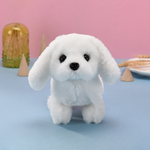 Interactive Brown and White Robotic Puppy Toy