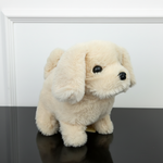 Interactive Brown and White Robotic Puppy Toy