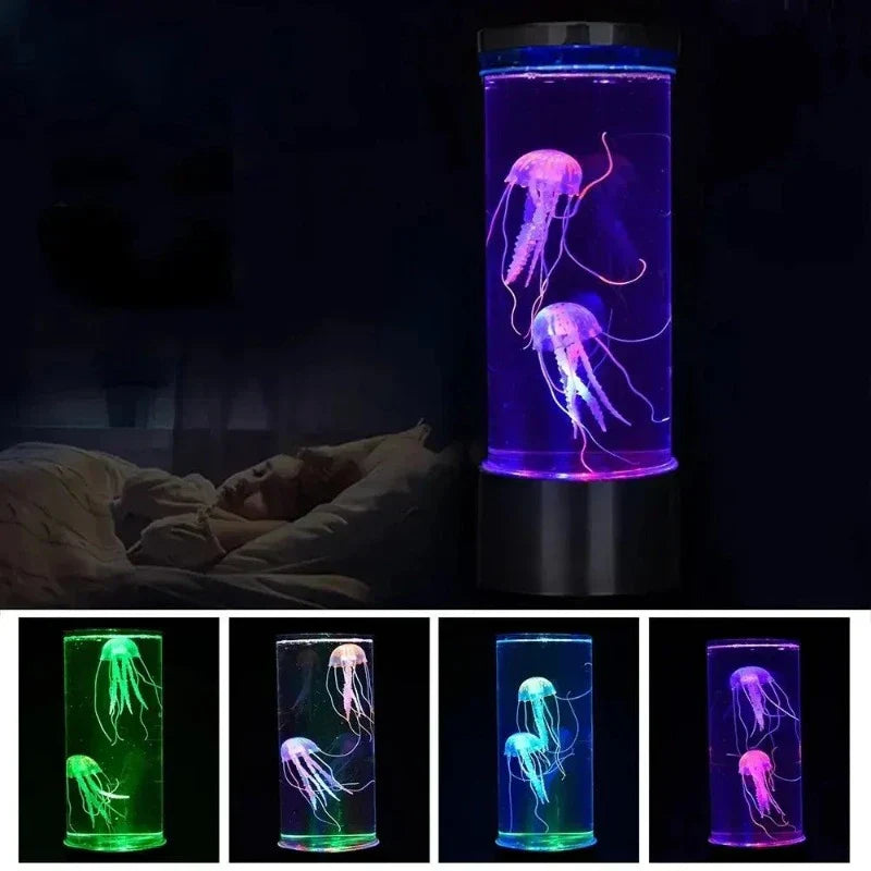 LED Mood Lamp Jellyfish with Color Changing Features for Office