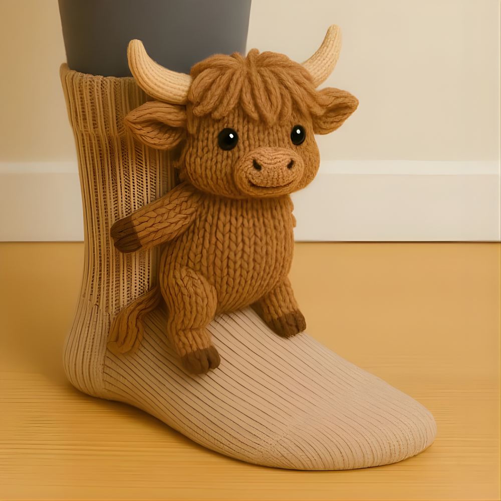 Unisex Soft and Cozy Animal-Patterned Winter House Socks